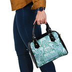 Aotearoa Iwi Ngati Paoa Shoulder Handbag Maori Wharenui House Tribal Pattern