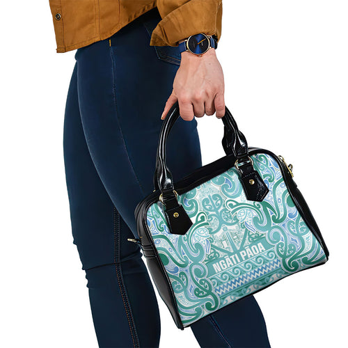 Aotearoa Iwi Ngati Paoa Shoulder Handbag Maori Wharenui House Tribal Pattern
