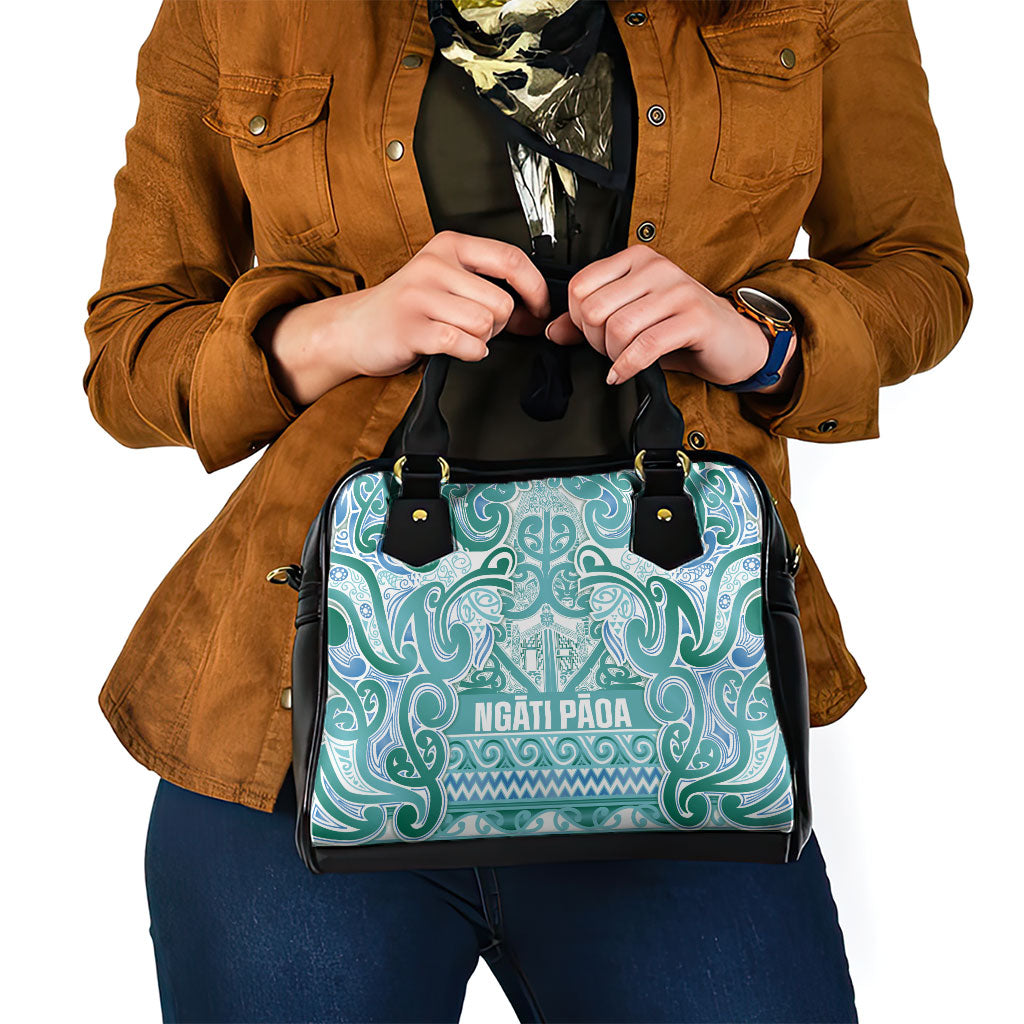 Aotearoa Iwi Ngati Paoa Shoulder Handbag Maori Wharenui House Tribal Pattern