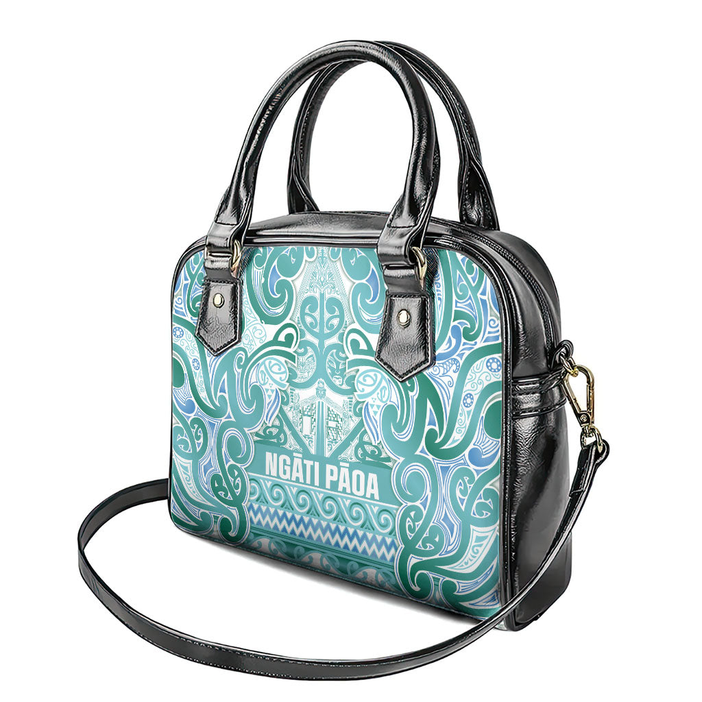 Aotearoa Iwi Ngati Paoa Shoulder Handbag Maori Wharenui House Tribal Pattern