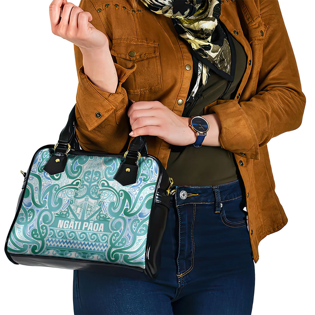 Aotearoa Iwi Ngati Paoa Shoulder Handbag Maori Wharenui House Tribal Pattern