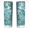 Aotearoa Iwi Ngati Paoa Skinny Tumbler Maori Wharenui House Tribal Pattern
