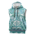 Aotearoa Iwi Ngati Paoa Sleeveless Hoodie Maori Wharenui House Tribal Pattern