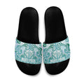 Aotearoa Iwi Ngati Paoa Slide Sandals Maori Wharenui House Tribal Pattern