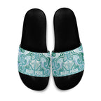 Aotearoa Iwi Ngati Paoa Slide Sandals Maori Wharenui House Tribal Pattern