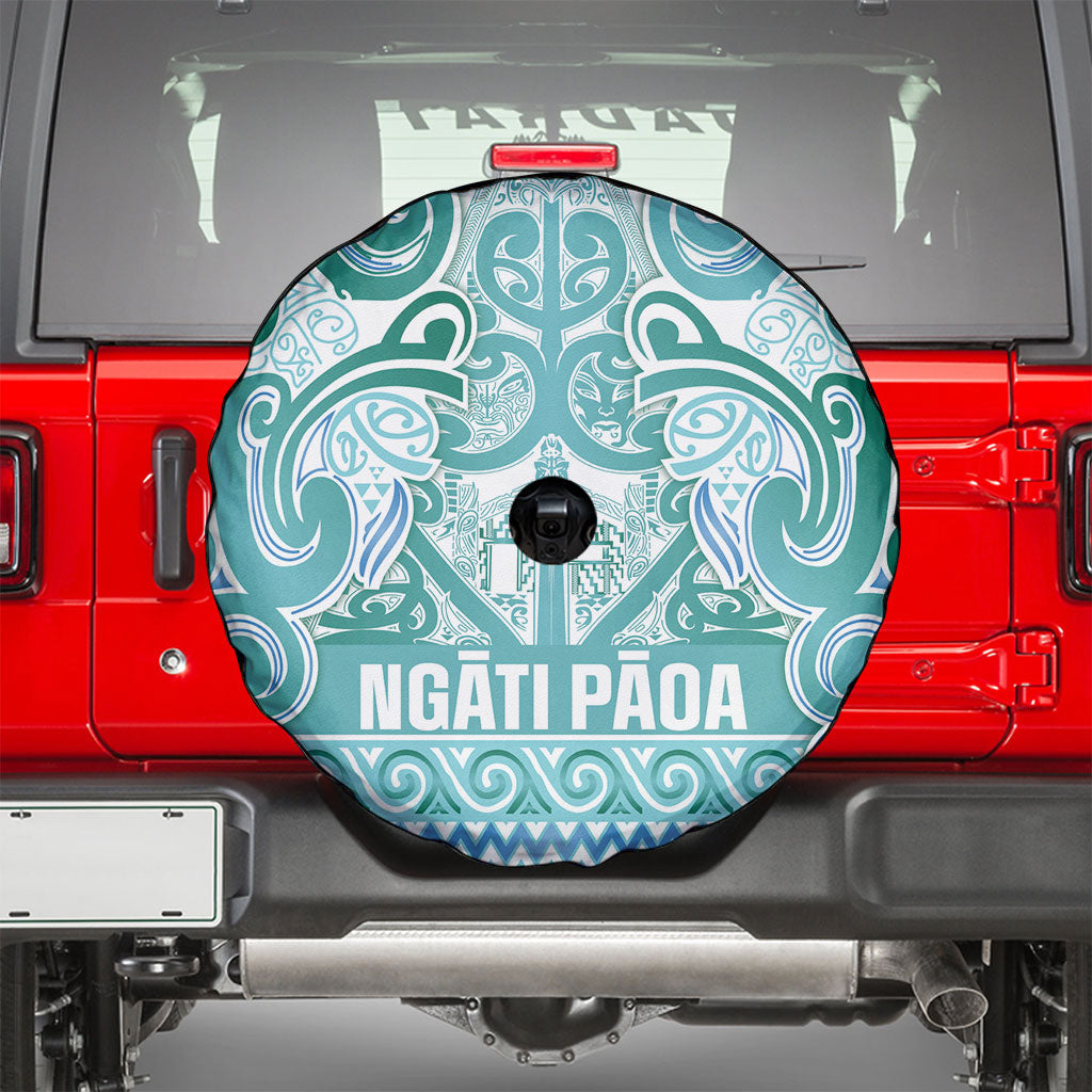Aotearoa Iwi Ngati Paoa Spare Tire Cover Maori Wharenui House Tribal Pattern