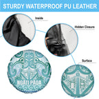 Aotearoa Iwi Ngati Paoa Spare Tire Cover Maori Wharenui House Tribal Pattern