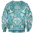 Aotearoa Iwi Ngati Paoa Sweatshirt Maori Wharenui House Tribal Pattern