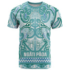 Aotearoa Iwi Ngati Paoa T Shirt Maori Wharenui House Tribal Pattern