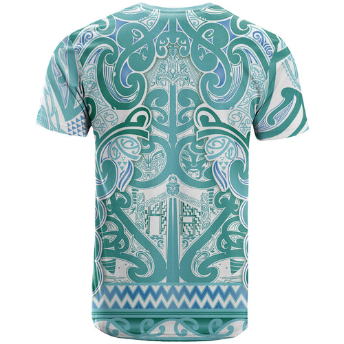 Aotearoa Iwi Ngati Paoa T Shirt Maori Wharenui House Tribal Pattern