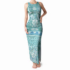 Aotearoa Iwi Ngati Paoa Tank Maxi Dress Maori Wharenui House Tribal Pattern
