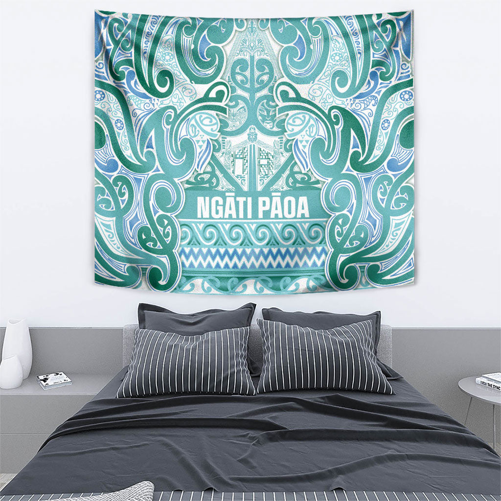Aotearoa Iwi Ngati Paoa Tapestry Maori Wharenui House Tribal Pattern