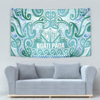 Aotearoa Iwi Ngati Paoa Tapestry Maori Wharenui House Tribal Pattern