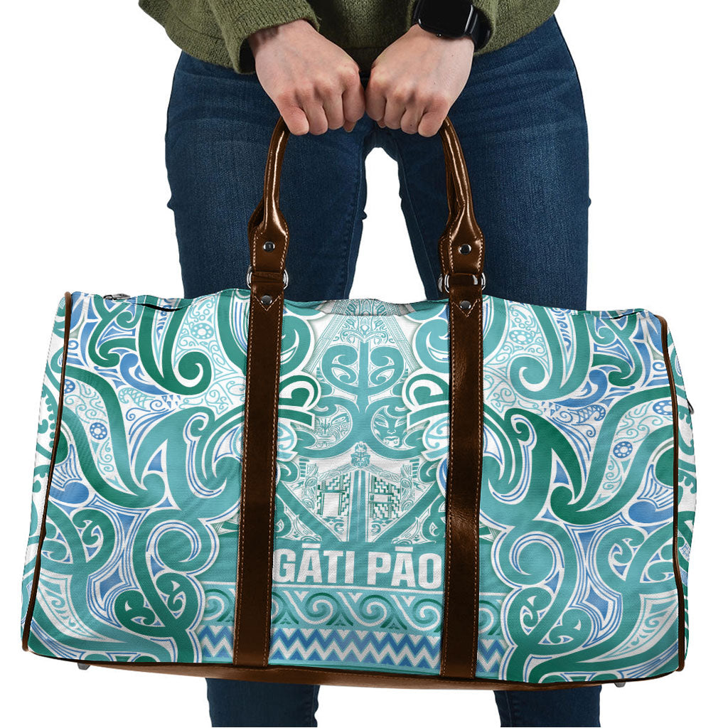 Aotearoa Iwi Ngati Paoa Travel Bag Maori Wharenui House Tribal Pattern