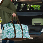 Aotearoa Iwi Ngati Paoa Travel Bag Maori Wharenui House Tribal Pattern