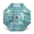 Aotearoa Iwi Ngati Paoa Umbrella Maori Wharenui House Tribal Pattern