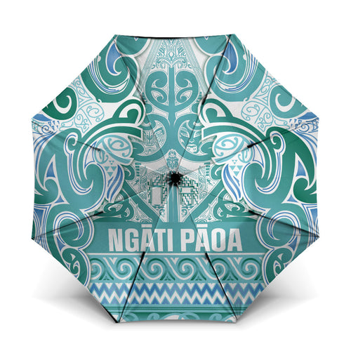 Aotearoa Iwi Ngati Paoa Umbrella Maori Wharenui House Tribal Pattern
