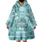 Aotearoa Iwi Ngati Paoa Wearable Blanket Hoodie Maori Wharenui House Tribal Pattern