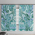 Aotearoa Iwi Ngati Paoa Window Curtain Maori Wharenui House Tribal Pattern
