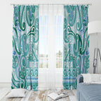 Aotearoa Iwi Ngati Paoa Window Curtain Maori Wharenui House Tribal Pattern