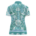 Aotearoa Iwi Ngati Paoa Women Polo Shirt Maori Wharenui House Tribal Pattern