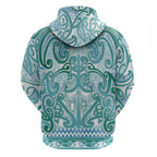 Aotearoa Iwi Ngati Paoa Zip Hoodie Maori Wharenui House Tribal Pattern