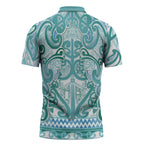 Aotearoa Iwi Ngati Paoa Zipper Polo Shirt Maori Wharenui House Tribal Pattern