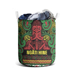 Aotearoa Iwi Ngati Hine Laundry Basket Maori Wharenui House Tribal Pattern