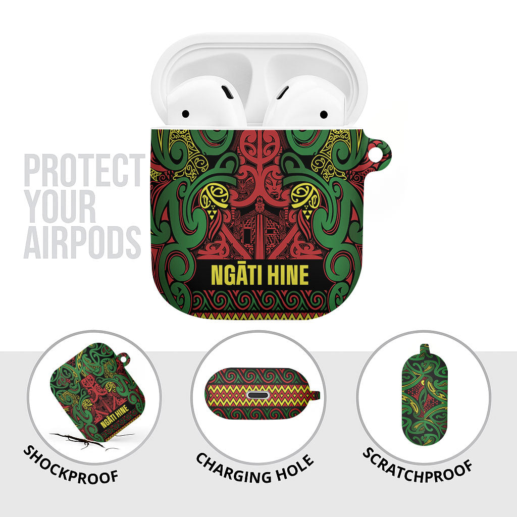 Aotearoa Iwi Ngati Hine AirPods Case Maori Wharenui House Tribal Pattern