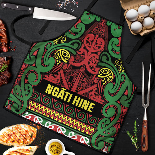 Aotearoa Iwi Ngati Hine Apron Maori Wharenui House Tribal Pattern
