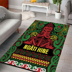 Aotearoa Iwi Ngati Hine Area Rug Maori Wharenui House Tribal Pattern