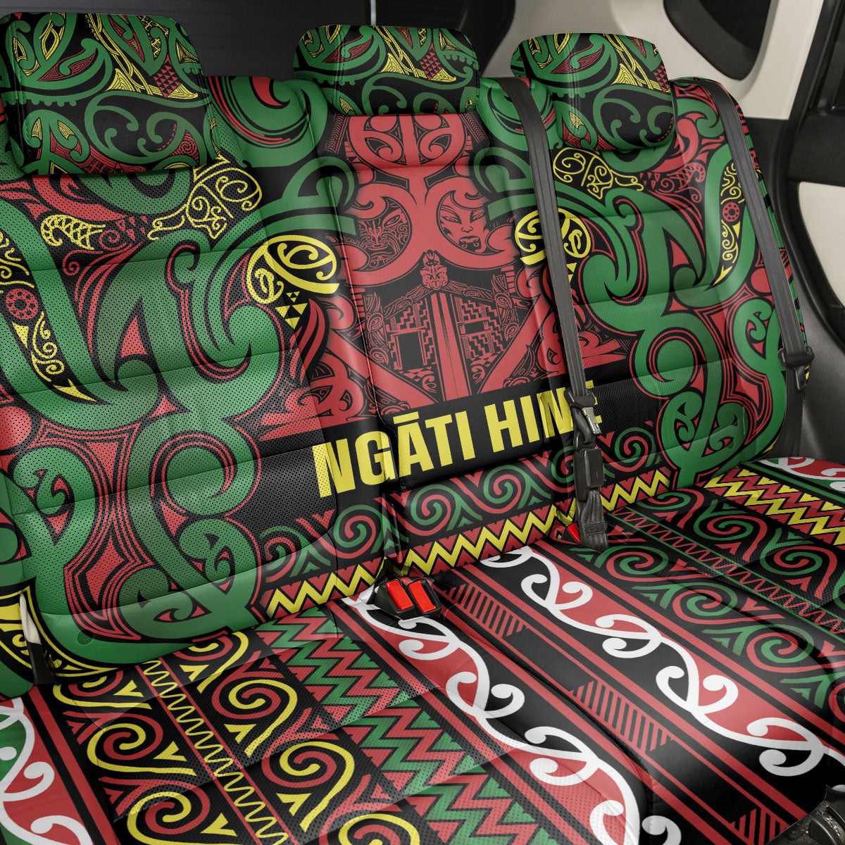 Aotearoa Iwi Ngati Hine Back Car Seat Cover Maori Wharenui House Tribal Pattern