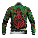 Aotearoa Iwi Ngati Hine Baseball Jacket Maori Wharenui House Tribal Pattern