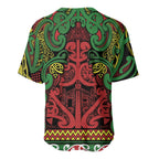 Aotearoa Iwi Ngati Hine Baseball Jersey Maori Wharenui House Tribal Pattern