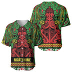 Aotearoa Iwi Ngati Hine Baseball Jersey Maori Wharenui House Tribal Pattern