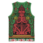 Aotearoa Iwi Ngati Hine Basketball Jersey Maori Wharenui House Tribal Pattern