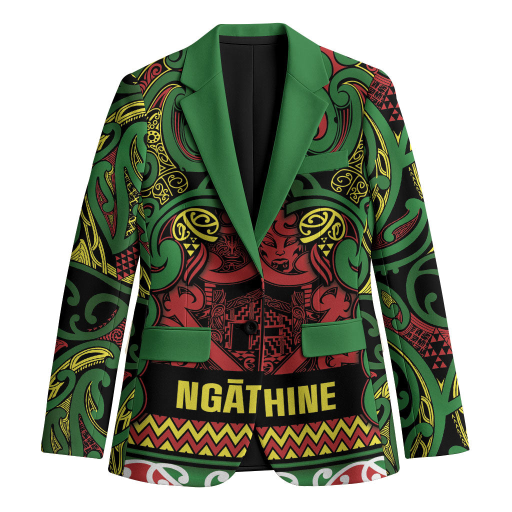 Aotearoa Iwi Ngati Hine Blazer Maori Wharenui House Tribal Pattern