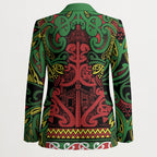 Aotearoa Iwi Ngati Hine Blazer Maori Wharenui House Tribal Pattern