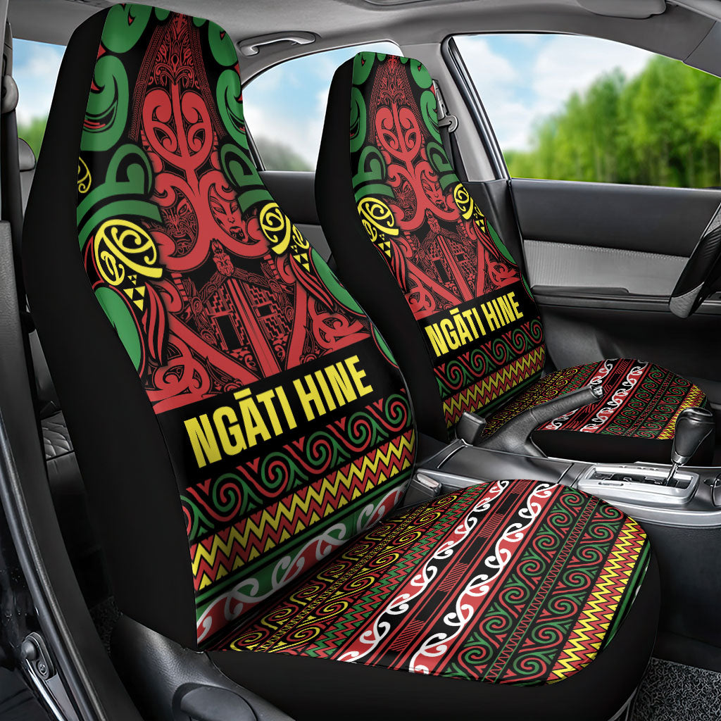 Aotearoa Iwi Ngati Hine Car Seat Cover Maori Wharenui House Tribal Pattern