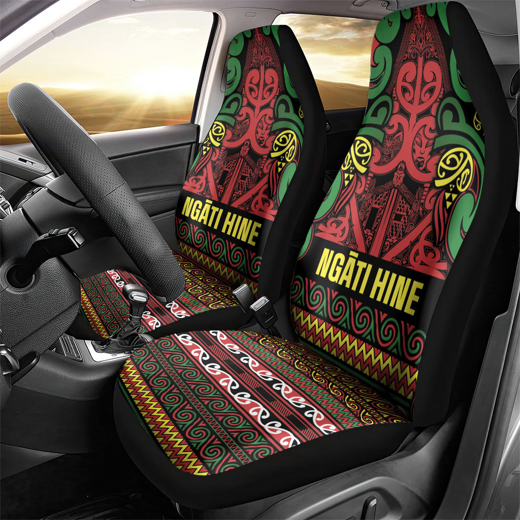 Aotearoa Iwi Ngati Hine Car Seat Cover Maori Wharenui House Tribal Pattern