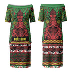 Aotearoa Iwi Ngati Hine Couples Matching Puletasi and Hawaiian Shirt Maori Wharenui House Tribal Pattern