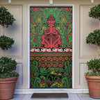 Aotearoa Iwi Ngati Hine Door Cover Maori Wharenui House Tribal Pattern
