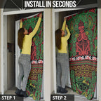 Aotearoa Iwi Ngati Hine Door Cover Maori Wharenui House Tribal Pattern