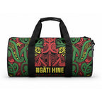 Aotearoa Iwi Ngati Hine Duffle Bag Maori Wharenui House Tribal Pattern