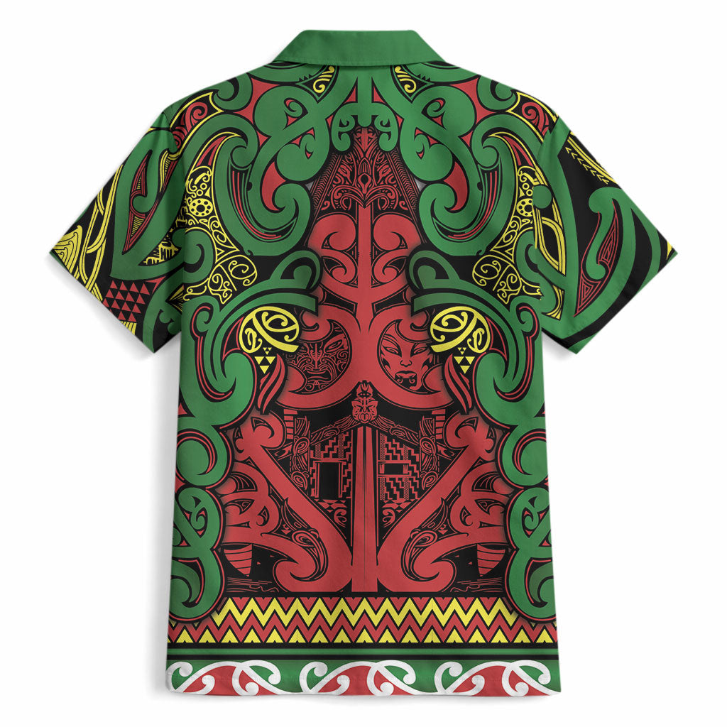 Aotearoa Iwi Ngati Hine Hawaiian Shirt Maori Wharenui House Tribal Pattern