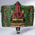Aotearoa Iwi Ngati Hine Hooded Blanket Maori Wharenui House Tribal Pattern
