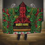 Aotearoa Iwi Ngati Hine Hooded Blanket Maori Wharenui House Tribal Pattern