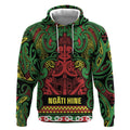 Aotearoa Iwi Ngati Hine Hoodie Maori Wharenui House Tribal Pattern
