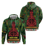 Aotearoa Iwi Ngati Hine Hoodie Maori Wharenui House Tribal Pattern