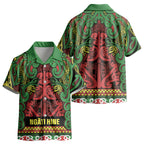 Aotearoa Iwi Ngati Hine Kid Hawaiian Shirt Maori Wharenui House Tribal Pattern